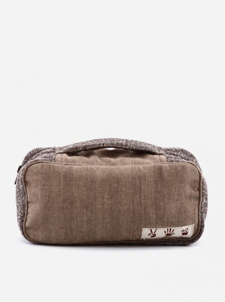 Scissor Paper Rock Herinbon - Toiletries Bag (Brown/Dark Brown)