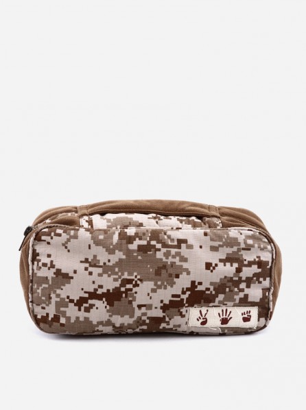 Scissor Paper Rock Camoshi - Toiletries Bag (Light Brown/Brown)