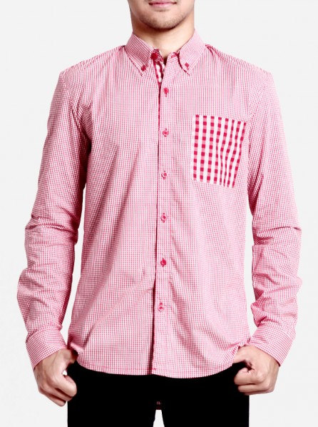 Saint Bernard Gingham Summer Shirt (Red)