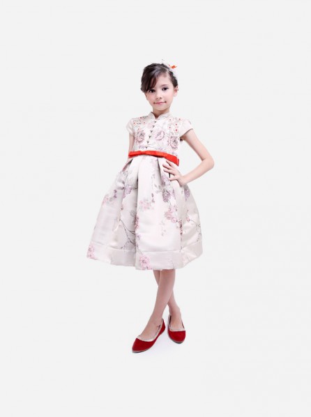  7 O clock Rose Garden Dress (Cream)