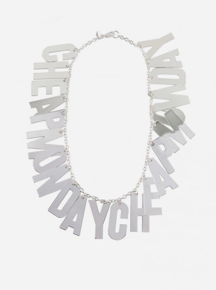 Cheap Monday Letter Necklace (Silver)