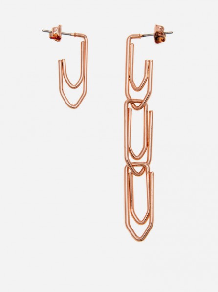 Cheap Monday Paperclip Earring (Rose Gold)
