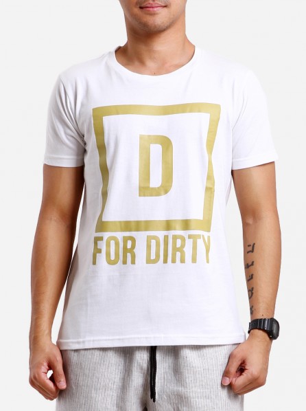 Dirty White Cotton Men D for Dirty (White)