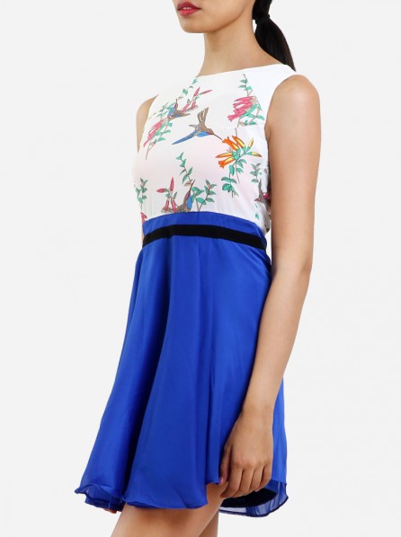 Fer and Dact Hummingbird Dress (Blue)