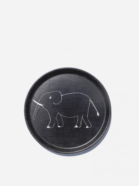 Fog Linen Kids Tray Round Elephant