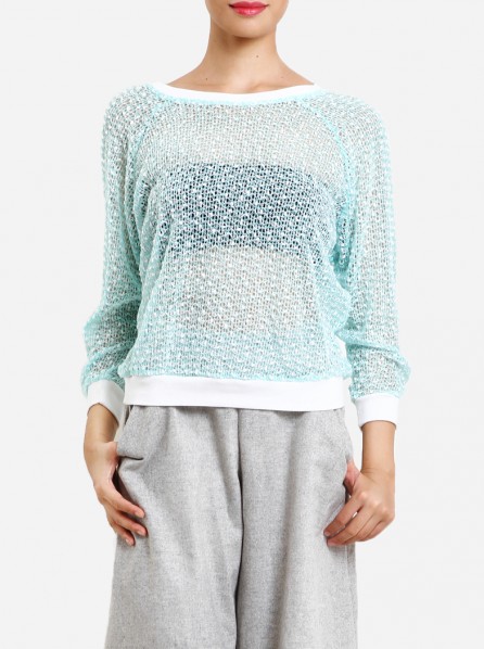 Impromptu Snowy Sweater (Mint)