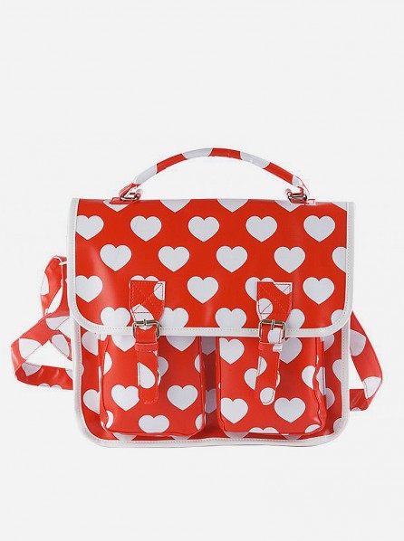JIP School Bag Original Hearts Love (Red)