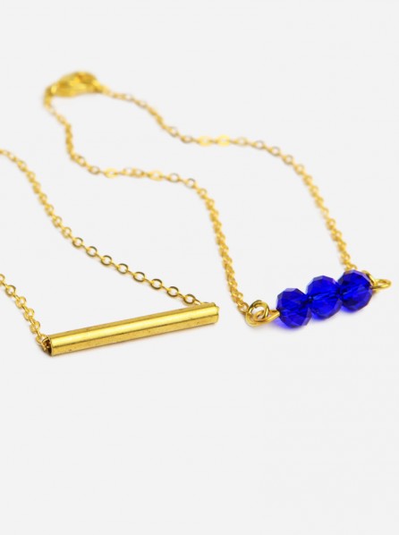 Magicspell Lexie Goldline Bracelet Set (Blue/Gold)
