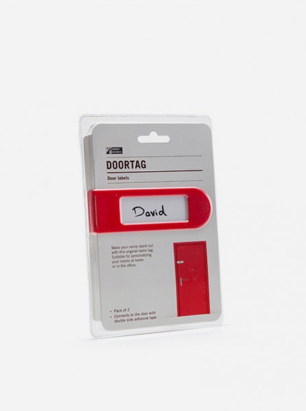 Monkey Business Doortag Door Labels (Red)