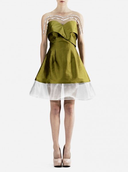 Michelle Worth Moonage A line Dress (Green)