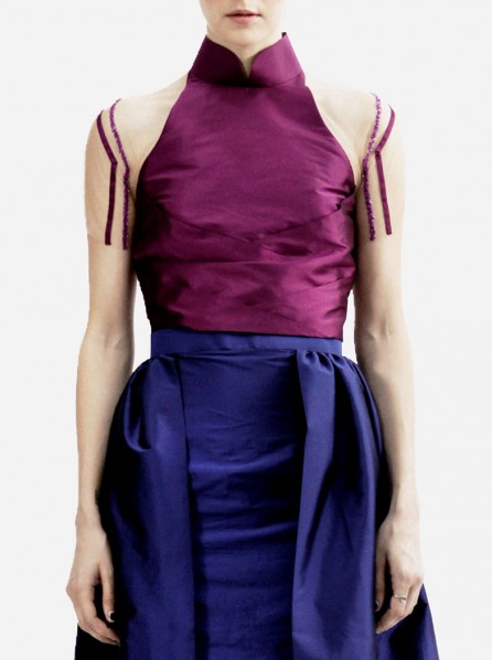 Michelle Worth Starwoman Sheer Blouse (Purple) 