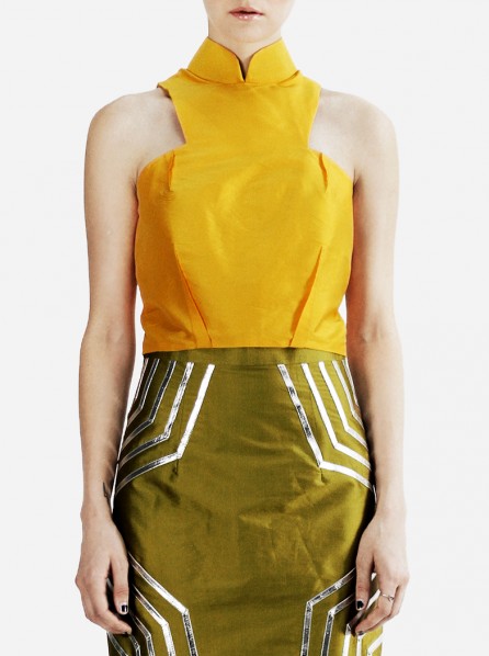 Michelle Worth Five Darts Blouse (Yellow)