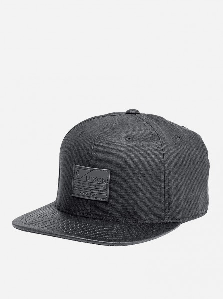NIXON Burgeon Snap Back Hat (All Black)