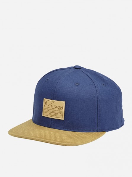 NIXON Burgeon Snap Back Hat (Faded Navy)