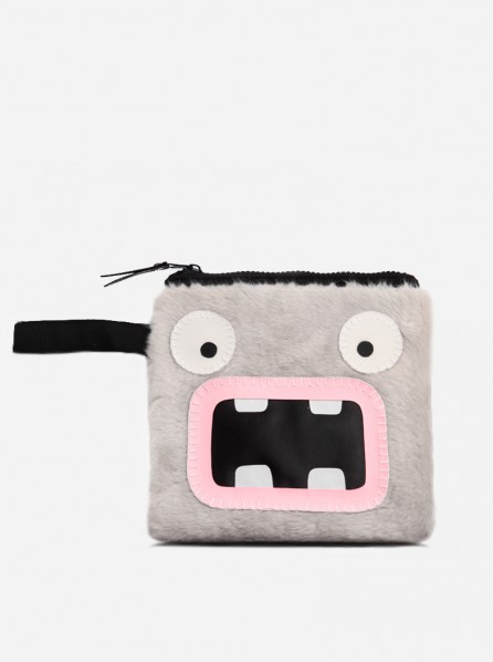Peppercorns Monster Pouch Kiddo Baby Boloho (Grey)