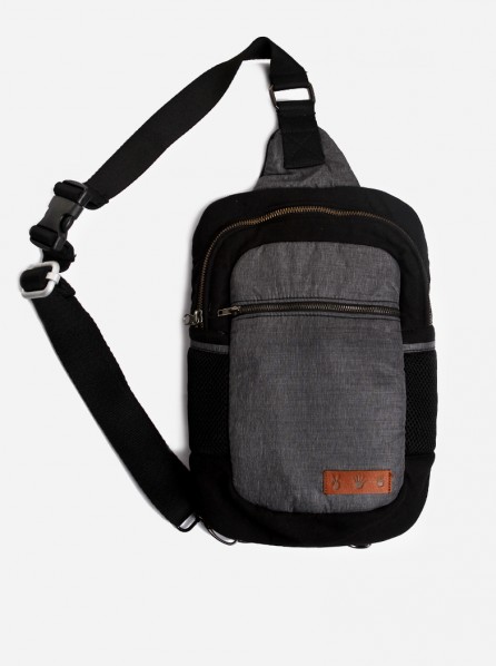 Scissor Paper Rock Kato Shoulder Bag (Dark Grey/Black)