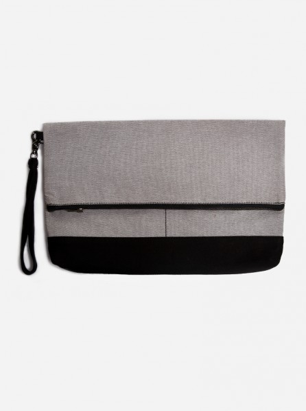 Scissor Paper Rock Monokuro Clutch (Light Grey/Black)
