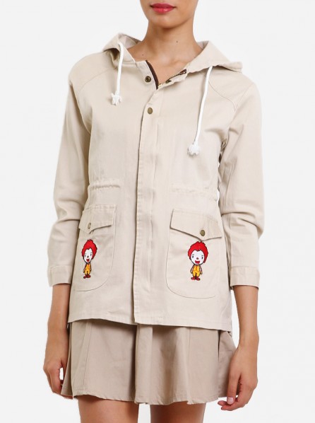 Stupkid Parka with Ronald Embroidery Pockets (Brown)