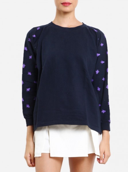 Stupkid Sweatshirt with Grimace Sleeves (Black)