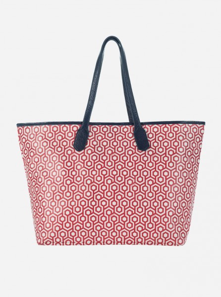 Mischa Jet Set Tote (Red/Navy)