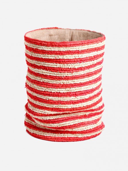 TRE Studio Full Striped Storage Basket (Red)