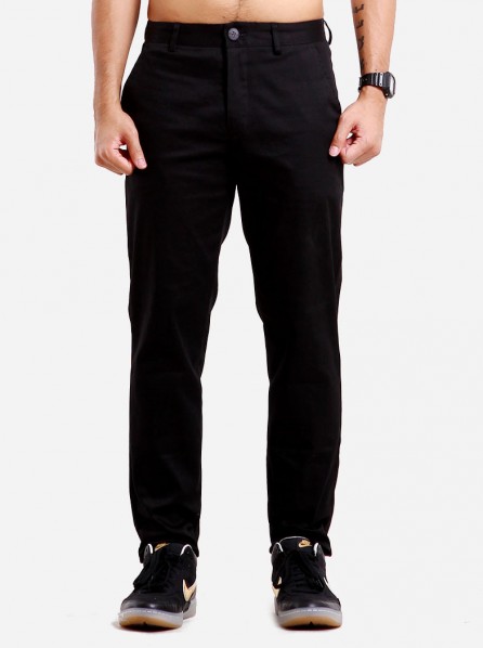 Vanishing and Vound Men Black Trousers (Black)