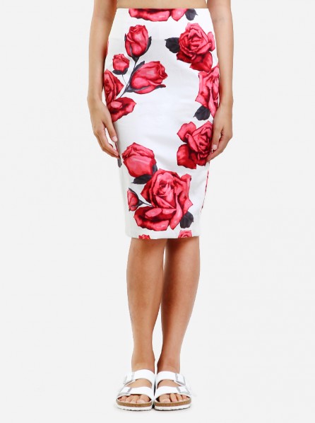 Vanishing and Vound Women Runaway Skirt Flower Bomb (Red)