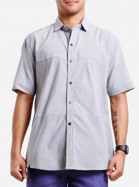 ZYK Zag Short Sleeve Shirt (White/Grey)