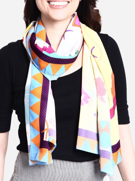 ASAMA Big Scarf South Beach (Ivory)
