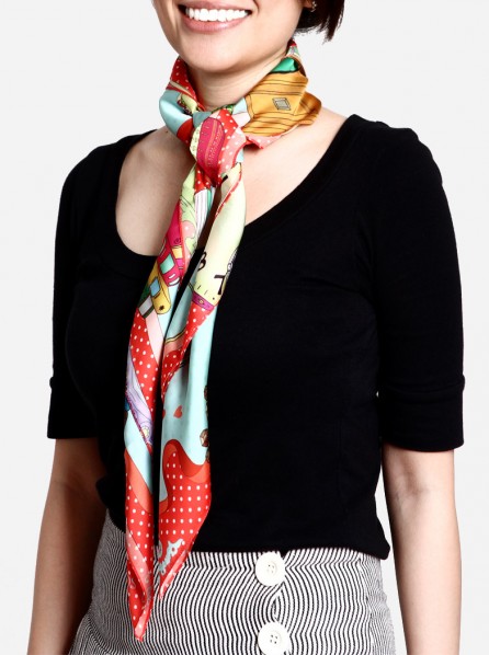 ASAMA Original Scarf Love Vintage (Blue)