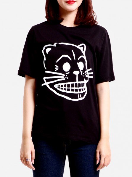 Cheap Monday Perfect Kitten Skull Tee (Harsh Concrete)