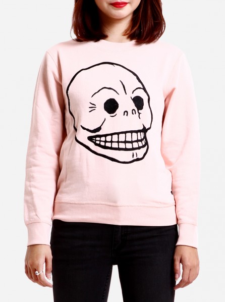 CHEAP MONDAY Women Ellie Skull Sweat (More is More Pink)