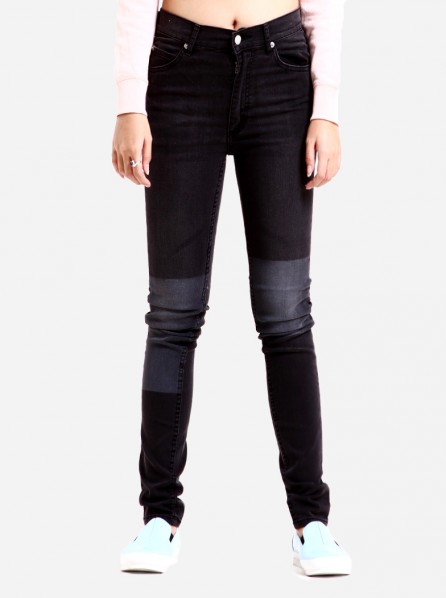 Cheap Monday Ladies Second Skin Jeans (Printed Patch Black)