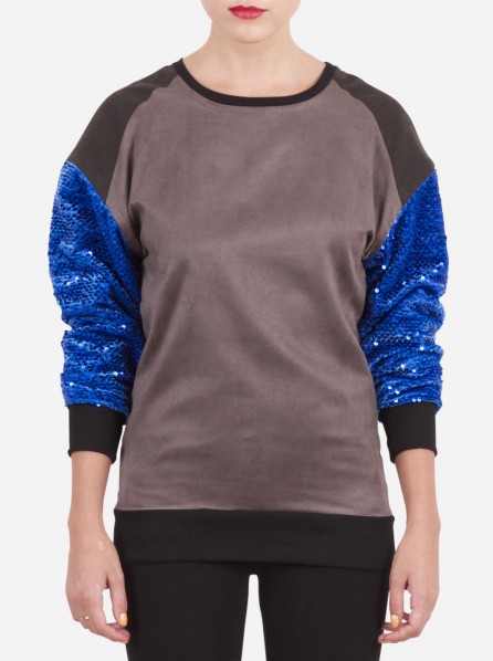Lalalove London Blue Sequins Jumper (Blue)
