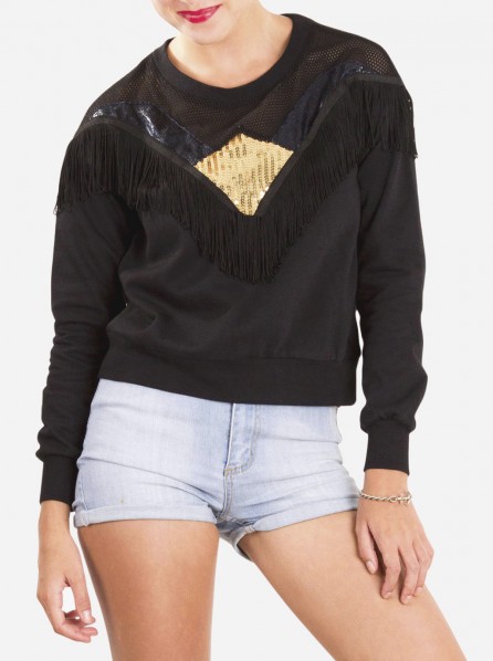 Mink Pink Black Star Jumper (Black)