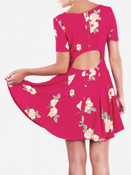 Mink Pink Flower Effect Dress (Multi)