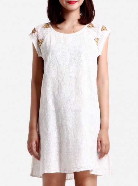 MINKPINK The Denial Twist Dress (Cream)