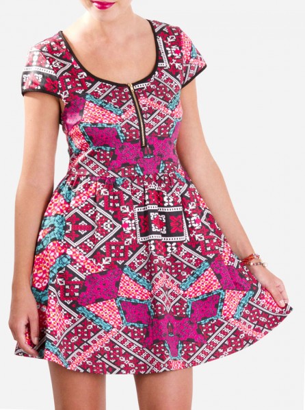 Mink Pink Here She Comes Dress (Multi)