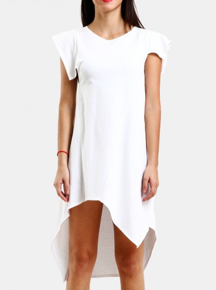 PAKKA Triangle Box Dress (White)