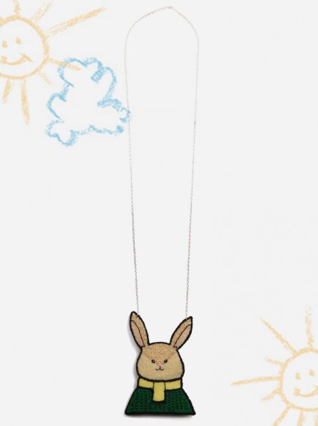 PITA Necklace Fat Rabbit (Green)