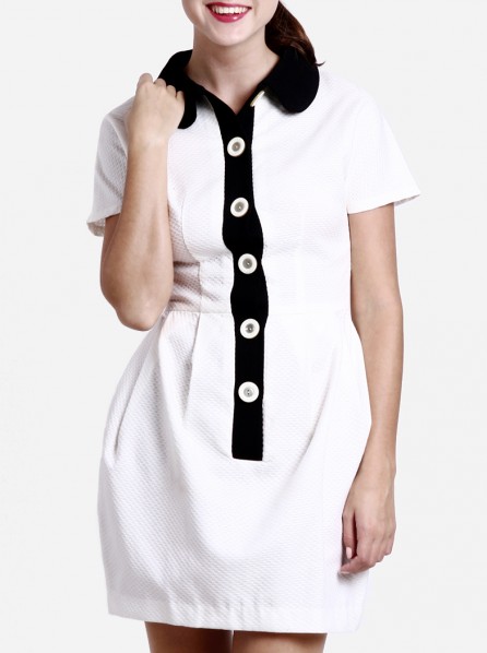 Remigius Madalynne Dress  (White)  
