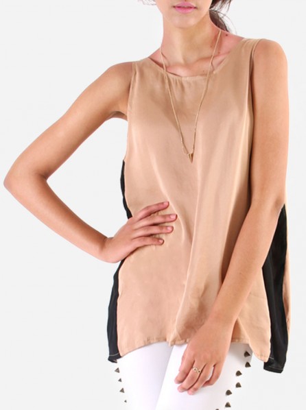 Spotlight Oversized Tanktop (Light Brown)
