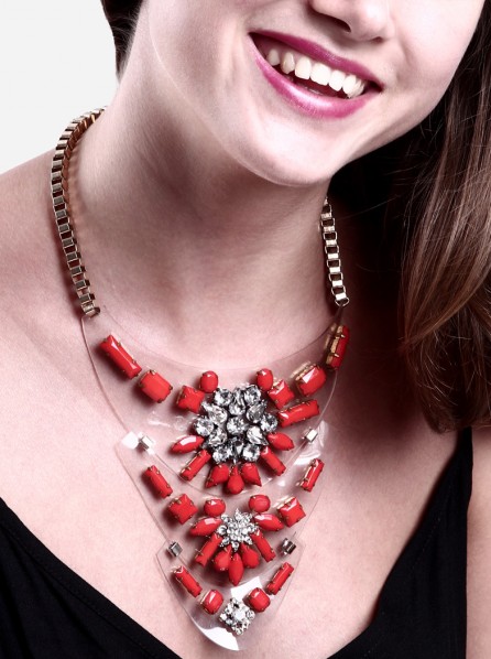 Yuna Astec Rogue Stone Necklace (Red)