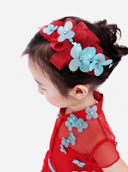  7 O clock Lotus Garden Hairpiece (Red)