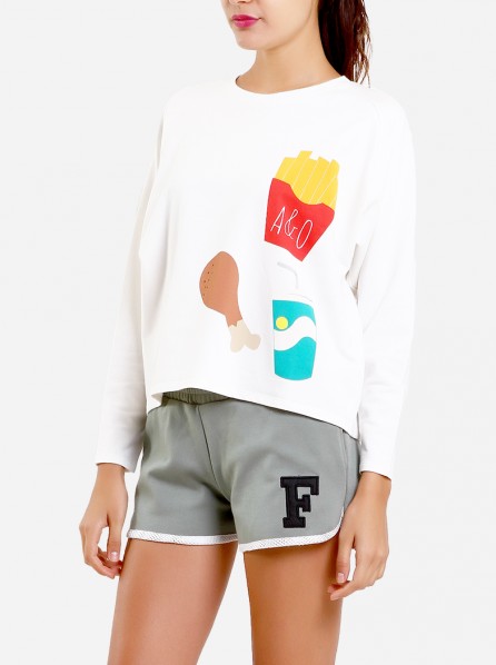 Argyle and Oxford Lunch Time Jumper (White)
