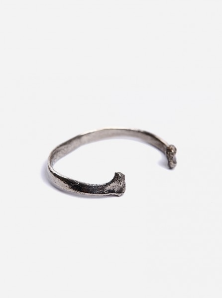 Beneath The Roses Big Bone Bracelet (Silver)
