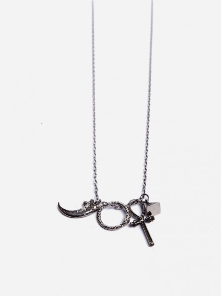 Beneath The Roses Egyptian Necklace (Silver)