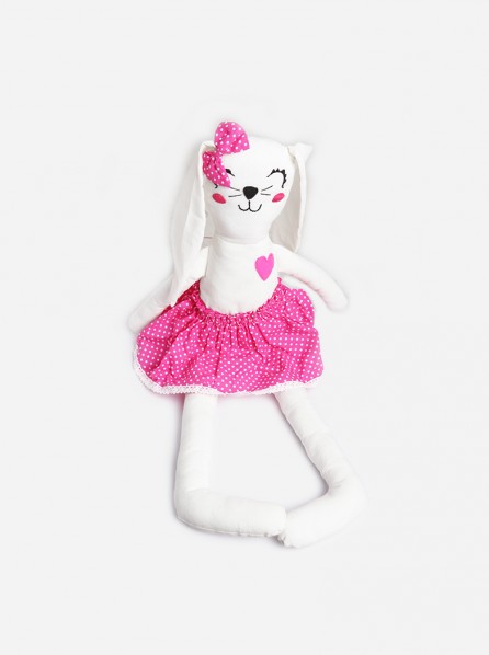 Cotton Thread Emily The Bunny w/ Ribbon (Pink)