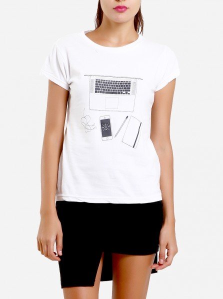 Dirty White Cotton Women Essential One (White)