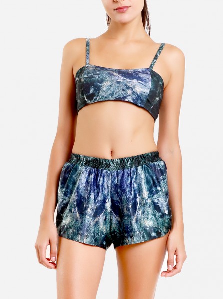 Fitlosophy Patterned Bralette (Green)